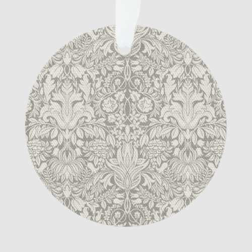 elegant formal white damask lace brocade ornament