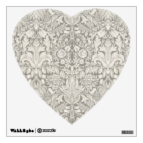 elegant formal white damask lace brocade wall sticker
