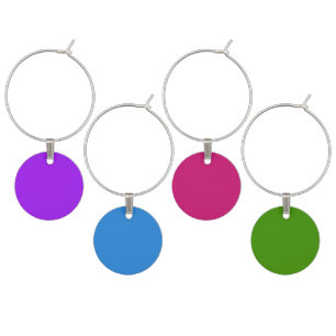 Elegant Four-Color Geometric Design Wine Charm