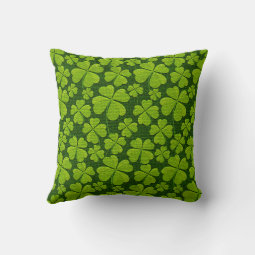 Elegant Four Leaf Clover Floral Throw Pillow | Zazzle