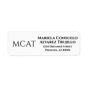 Elegant Four Letter Monogram Return Address  Label