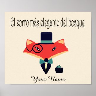 Elegant Fox Spanish Language Poster