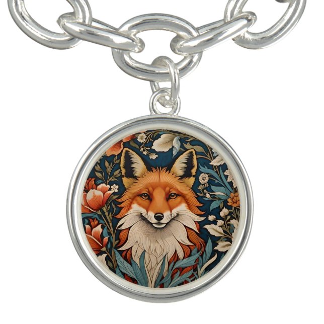Elegant Fox William Morris Inspired Floral Bracelet (Design)