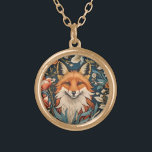 Elegant Fox William Morris Inspired Floral Gold Plated Necklace<br><div class="desc">Elevate your style with this Elegant Fox William Morris Inspired Floral Gold Plated Necklace. This exquisitely designed necklace seamlessly blends the grace of a fox with the timeless elegance of William Morris's floral patterns. This necklace is more than just a piece of jewelry; it's a work of art that adds...</div>