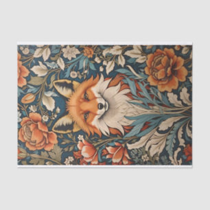 Elegant Fox William Morris Inspired Floral Tissue Paper