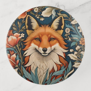 Elegant Fox William Morris Inspired Floral Trinket Tray