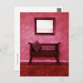 Elegant Foyer Settee Seat Mirror Interior Design Postcard (Front/Back)