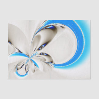 Elegant Fractal Touch of Blue Tissue Paper