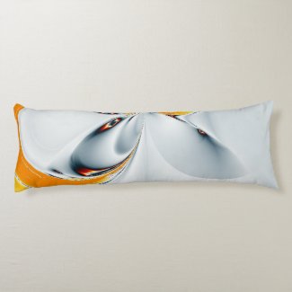 Elegant Fractal Touch of Yellow Body Pillow
