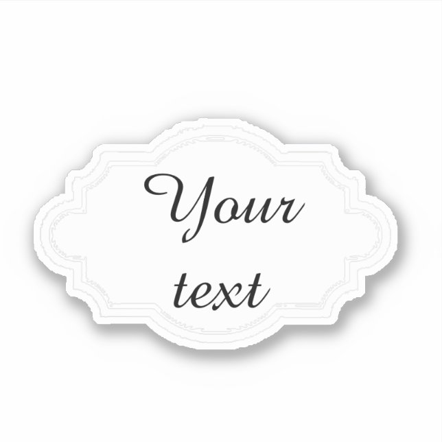 Elegant frame custom sticker (Front)