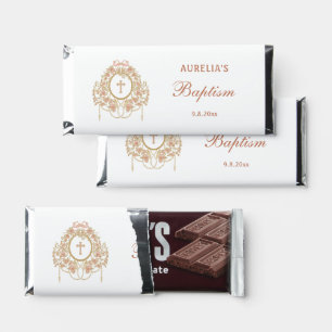 Elegant Frame Holy Cross Baptism Hershey Bar Favors