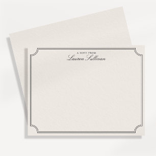 Elegant Frame Ivory Clipped frame Corners Note Car Save The Date