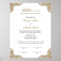 Elegant frame nikah contract