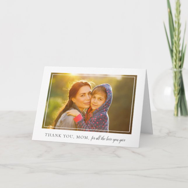 Elegant Frame Photo Mother's Day Card (Front)