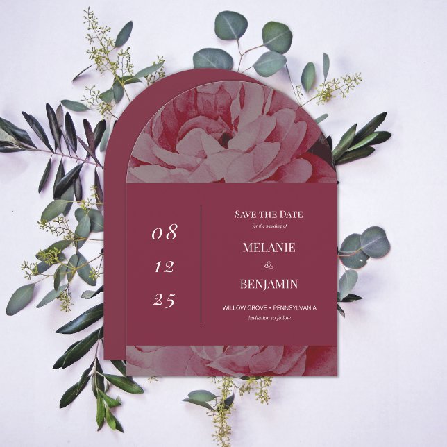 Elegant Frame Romantic Flower Save the Date Invitation (Elegant Frame Romantic Flower Save the Date Invitation)