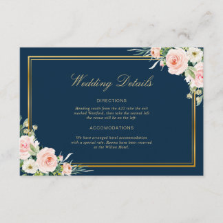 elegant frame wedding details card
