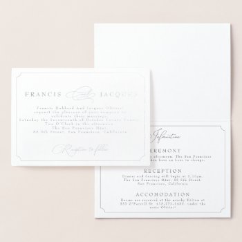 Elegant Frame Wedding Invitation by Stacy_Cooke_Art at Zazzle
