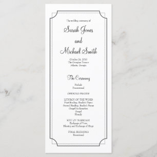 Elegant Frame Wedding Program