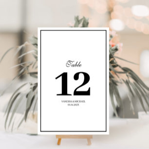 Elegant frame wedding table number