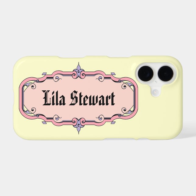 Elegant Framed Book Plate Case-Mate iPhone Case (Back (Horizontal))