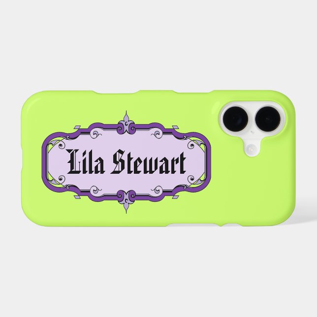 Elegant Framed Book Plate iPhone Case (Back Horizontal)
