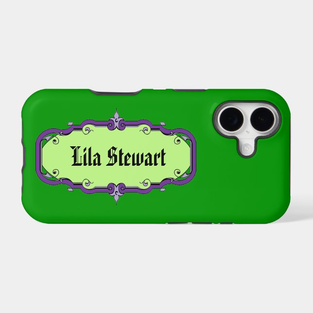 Elegant Framed Book Plate iPhone Case (Back Horizontal)