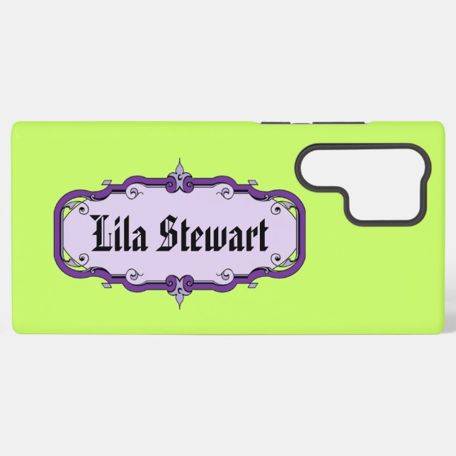Elegant Framed Book Plate Samsung Galaxy Case (Back Horizontal)