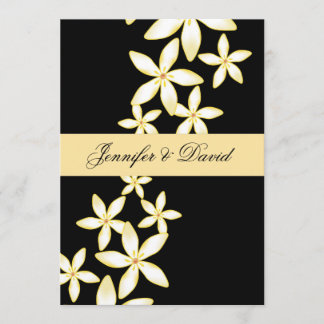Elegant Frangipani Wedding Invitation