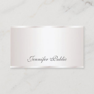 Elegant Freehand Script Modern Glam Plain Luxury Business Card