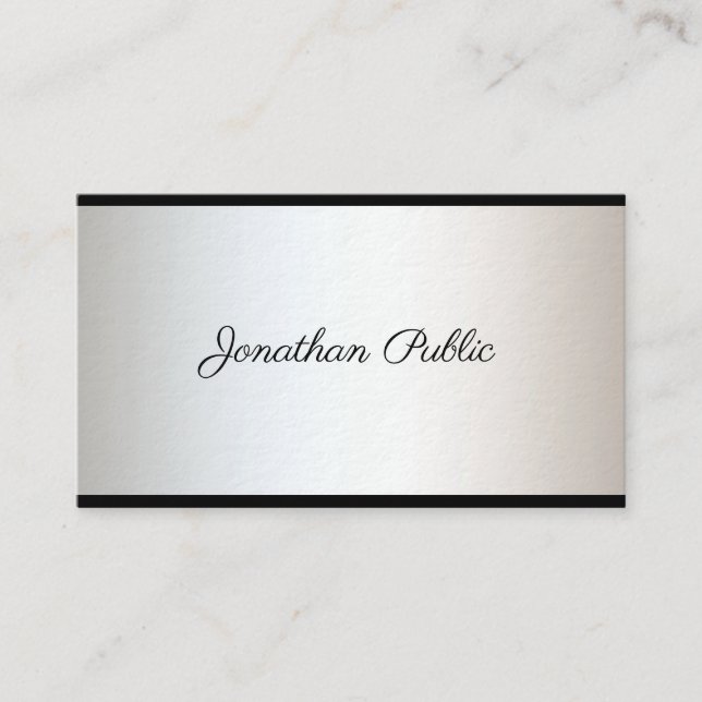Elegant Freehand Script Modern Stylish Luxury Business Card (Front)