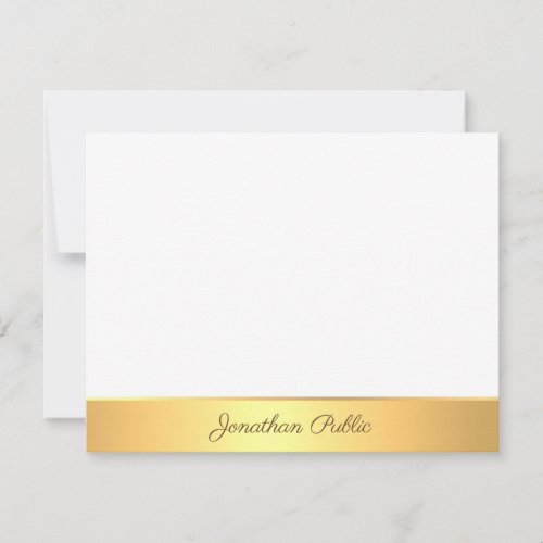 Elegant Freehand Script Text Gold White Template