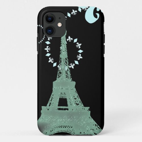 elegant french art paris eiffel tower iPhone 11 case