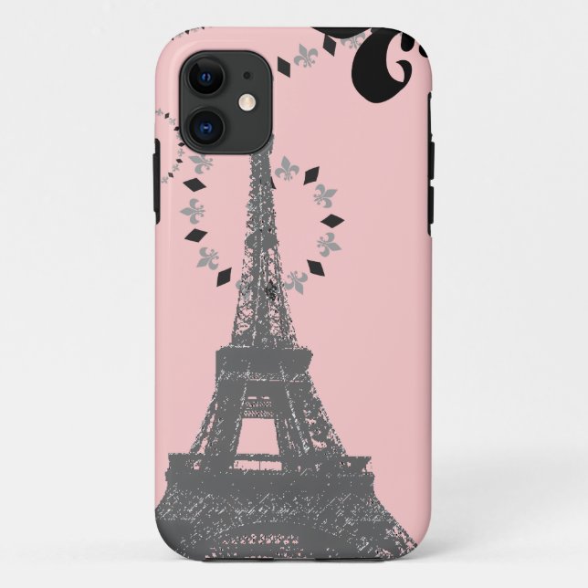 elegant french art paris eiffel tower Case-Mate iPhone case (Back)