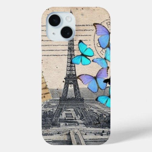 elegant french art paris eiffel tower iPhone 15 case