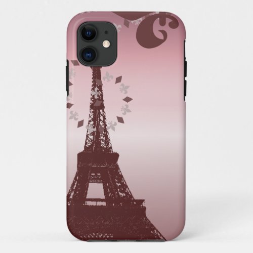 elegant french art paris eiffel tower iPhone 11 case