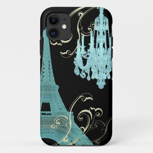 elegant french art paris eiffel tower iPhone 11 case