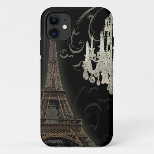 elegant french art paris eiffel tower iPhone 11 case