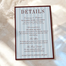 Elegant French Blue & Burgundy Wedding Details