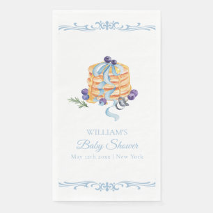 Elegant French Blueberry Pancake Baby Shower Paper Guest Towels