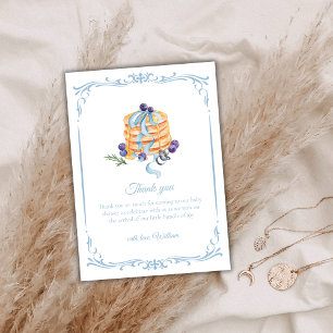 Elegant French Blueberry Pancake Baby Shower Thank You Card