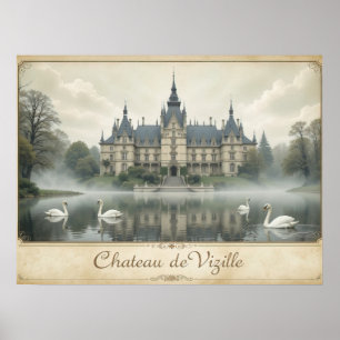 Elegant French Castle Château de Vizille  Poster