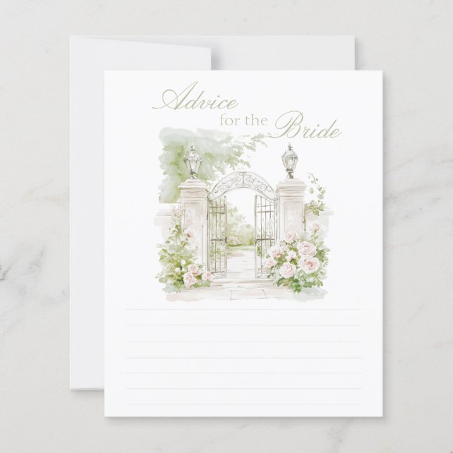 Elegant French Chateau Garden Advice For The Bride (Front)