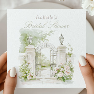 Elegant French Chateau Pastel Bridal Garden  Napkins