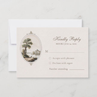 Elegant French Chateau Wedding Response Card