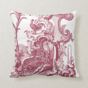 Red Toile Pillows Decorative Throw Pillows Zazzle