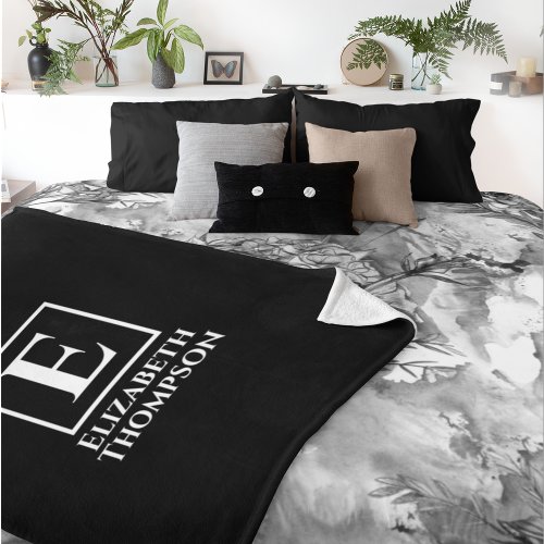 Elegant French Country Black and White Floral Duvet Cover