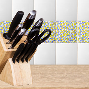 Elegant French Country Lemon Botanical Ceramic Tile