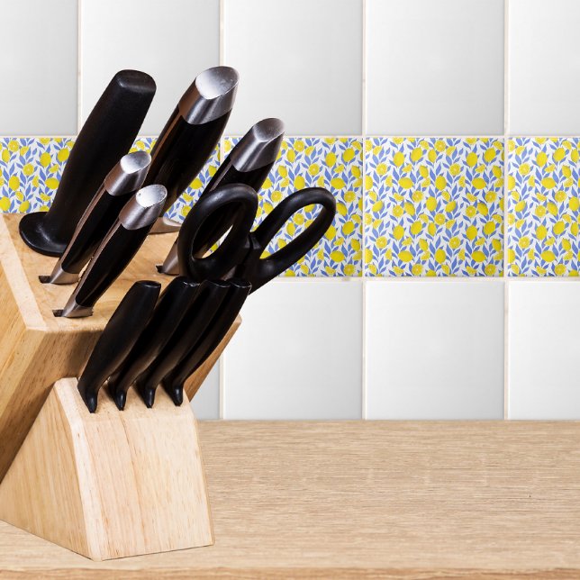 Elegant French Country Lemon Botanical Ceramic Tile (Creator Uploaded)