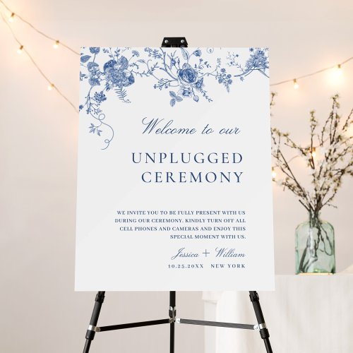 Elegant French Garden Unplugged Wedding Ceremony Foam Board