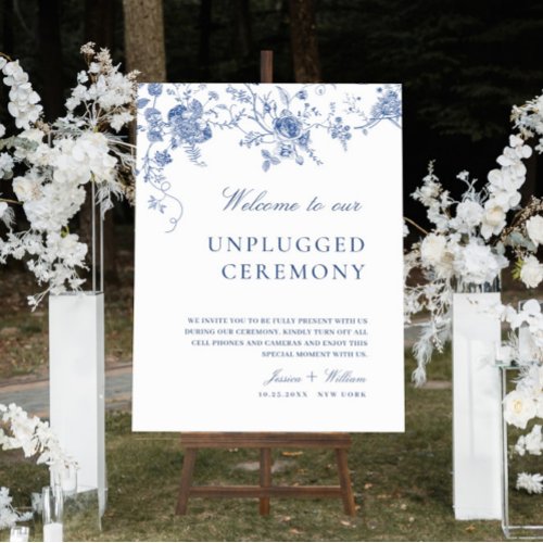 Elegant French Garden Unplugged Wedding Ceremony Foam Board